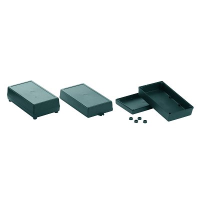 Krabička plastová; dvoudílná; 180x100x37mm; ABS; černá