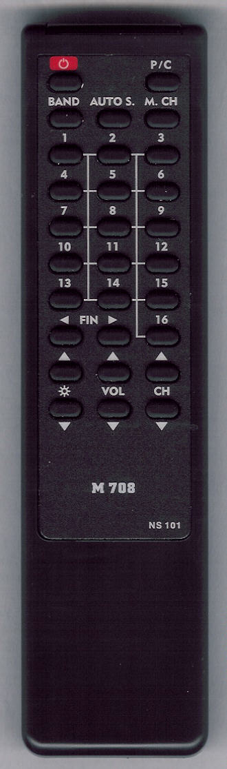 DAEWOO - DCS1412VR, DCS2011VR, DCS412VR, Finlux RC60 náhradní dálkový ovlada�