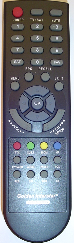 Golden Interstar GI-TS 84 CICR PVR-X  originální dálkový ovladač