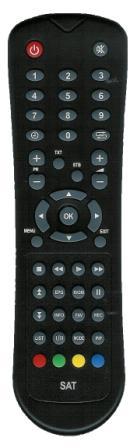 Homecast HS2100 CIUSB, HS3200 CI IR  Náhradní dálkový ovladač