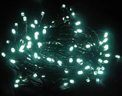 Vánoční řetěz 100 LED, tyrkysové, délka 8m, venkovní (T100TQ)