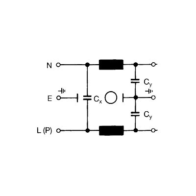 Konektor IEC C14, vidlice s filtrem 1A