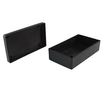 Krabička plastová; dvoudílná; 125x70x45mm; ABS; černá