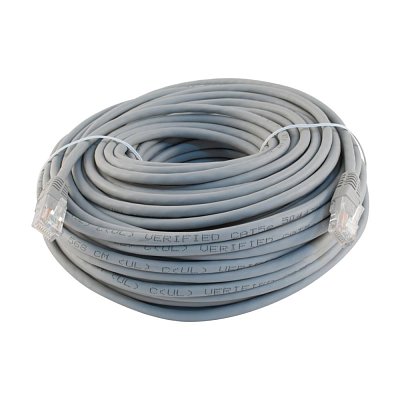 Patch kabel UTP RJ45-RJ45, CAT5E, 30m šedý