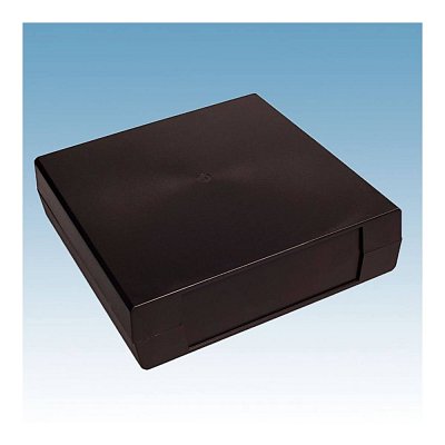 Krabička plastová; třídílná; 220x220x54mm; PS; černá