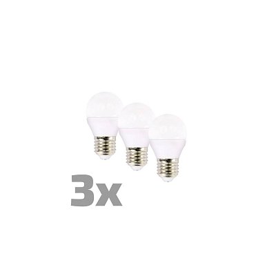 LED žárovka E27, 6W, 230VAC, teplá bílá 3000K, miniglobe, 450lm (WZ432-3)