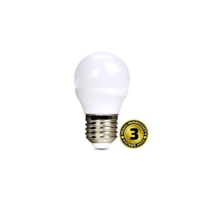 LED žárovka E27, 6W, 230VAC, teplá bílá 3000K, miniglobe, 510lm (WZ412)