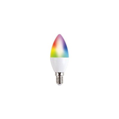 LED SMART WIFI žárovka, svíčka, 5W, E14, RGB, 400lm