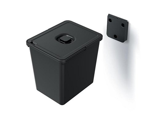 Koš odpadkový SYSTEMA BASIC FLAP černý s víkem 23l