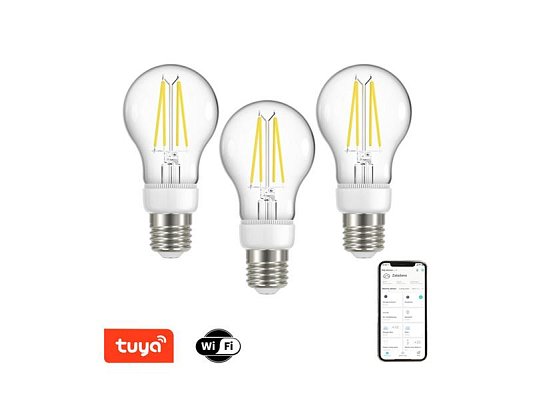 Smart LED žárovka filamentová E27 7W IMMAX NEO 07713C WiFi Tuya sada 3ks