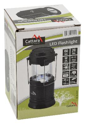 Svítilna kempingová vysouvací LED 20/60lm nabíjecí CATTARA