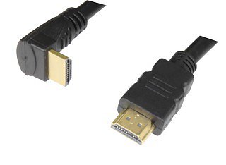 Úhlový propojovací kabel HDMI A - HDMI A M/M 90°, 1m VIGAN