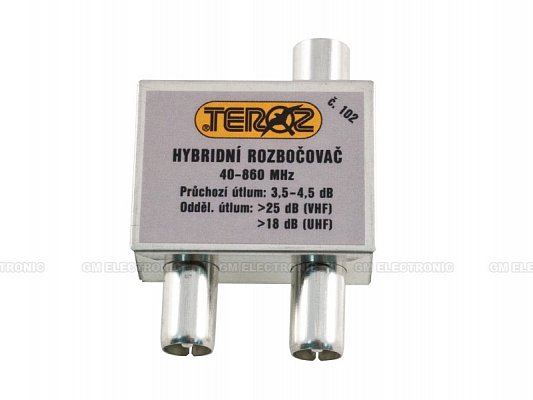 Anténní rozbočovač TEROZ T 102 K (T102K)