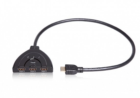 Elektronický převodník HDMI přepínač 3 x1 s kabelem (PET0301D)