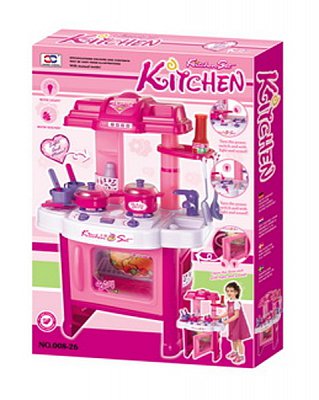 Dětská kuchyňka G21 s příslušenstvím růžová