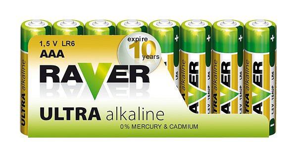 Baterie AAA(R03) alkalická RAVER