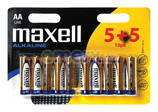 Baterie AA (R6) alkalická MAXELL (blistr 10ks)
