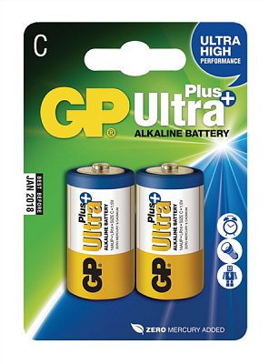 Baterie C (R14) alkalická GP Ultra Plus Alkaline R14