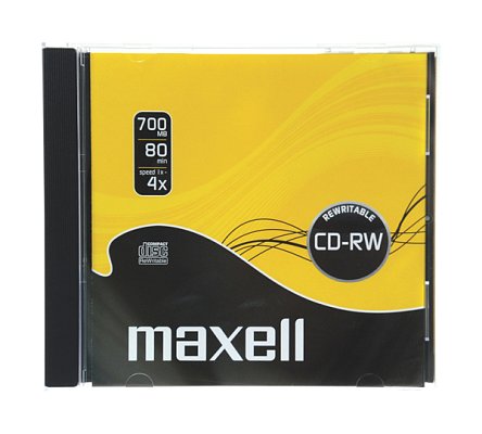 CD-RW 700MB MAXELL 4x 1PK JC Přepisovatelný