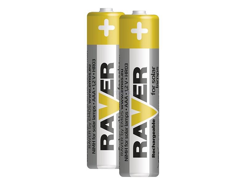 Baterie AAA (R03) nabíjecí 1,2V/400mAh RAVER solar  2ks