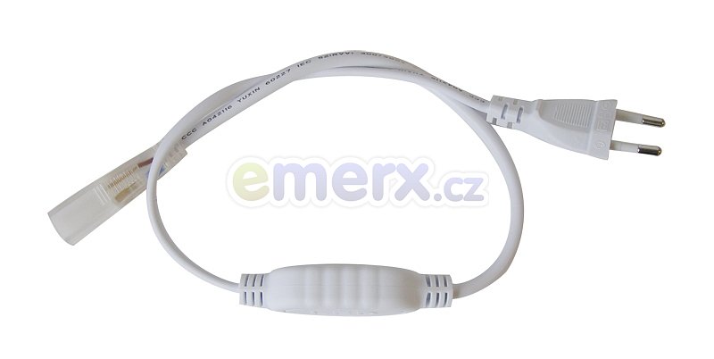 Flexo šňůra PVC pro LED pásek 3528, 230V, 0.5m