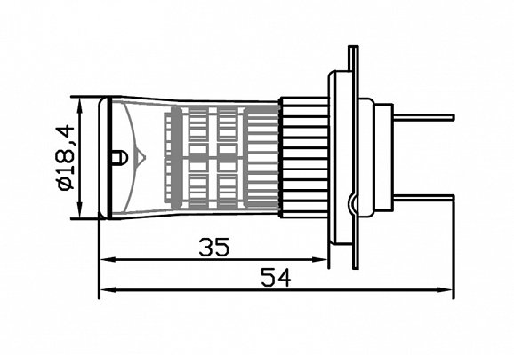 TURBO LED 12-24V s paticí H7, 48W bílá 95T-H7-48W