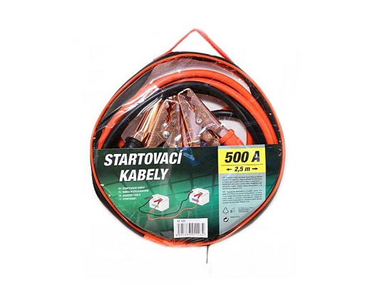 Kabely startovací 500A 2,5m COMPASS 01123