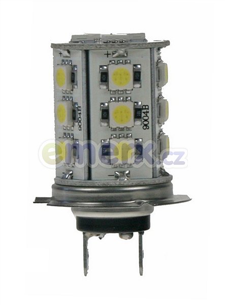 LED žárovka 12V, H7, 18LED/3SMD