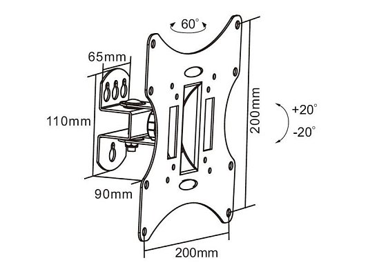 Držák na TV CABLETECH T0041A