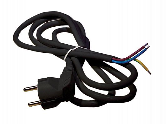 Flexo šňůra PVC 3x1,5mm 2m černá