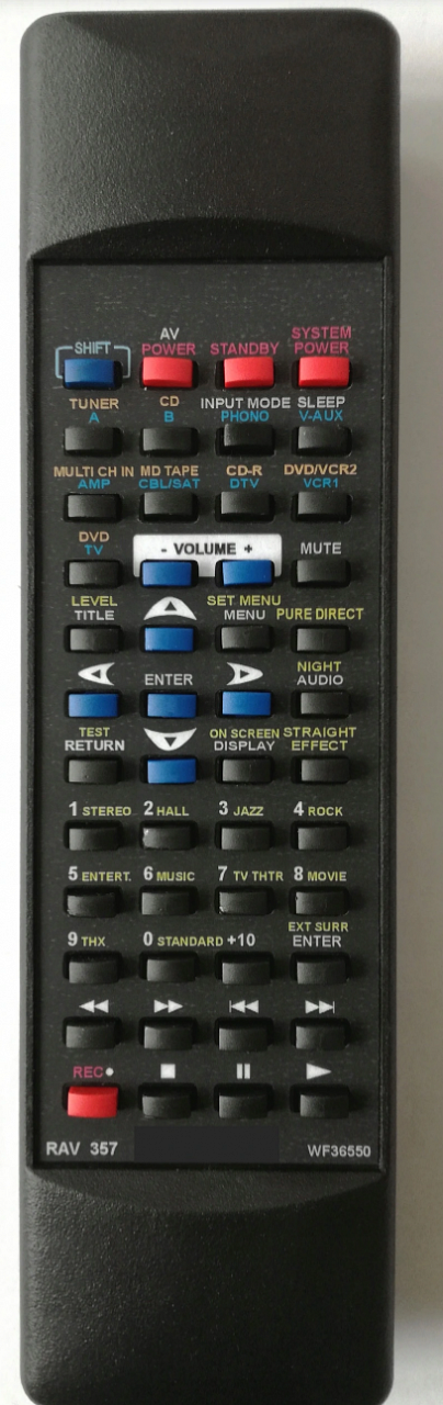 Yamaha RAV352 Náhradní dálkový ovladač se stejným popisem  WD108500