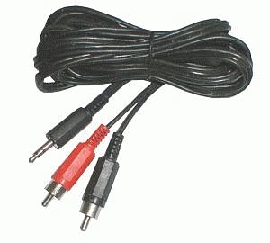 Kabel Jack 3.5 stereo - 2 x CINCH konektor 5m