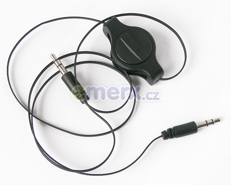 Kabel Jack 3.5 stereo - Jack 3.5 stereo 0,8m navíjecí