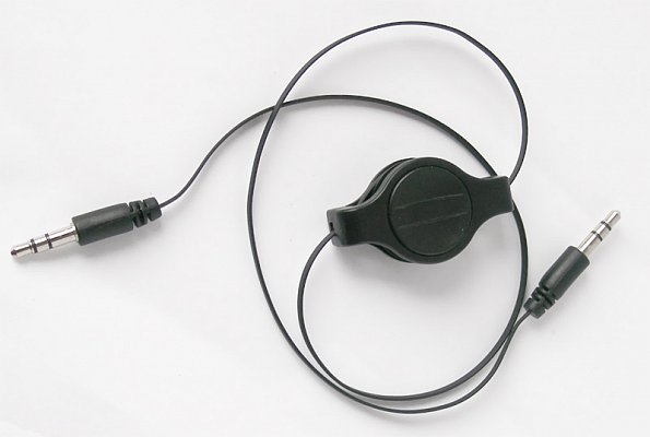 Kabel Jack 3.5 stereo - Jack 3.5 stereo 0,8m navíjecí
