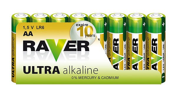 Baterie AA (R6) alkalická RAVER