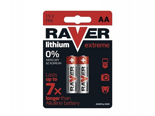 Baterie AA (R6) lithiová RAVER