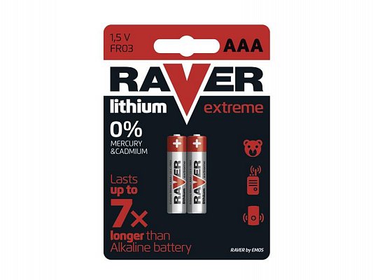 Baterie AAA (R03) lithiová RAVER