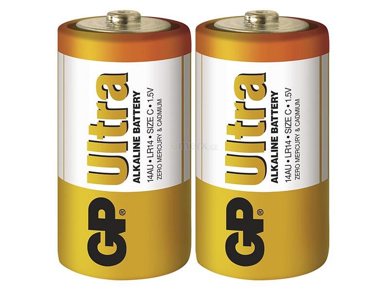 Baterie C (R14) alkalická GP Ultra Alkaline 2ks