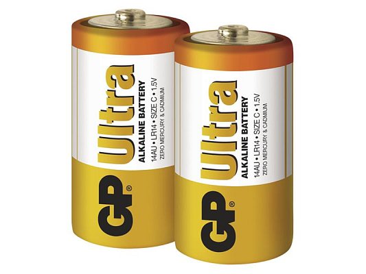 Baterie C (R14) alkalická GP Ultra Alkaline 2ks