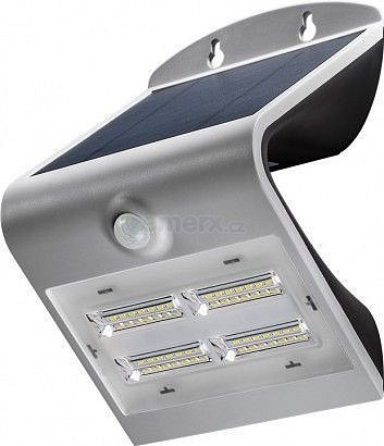 Solární LED světlo s pohybovým čidlem stříbrná barva, 3.2W, 4000K, 45809