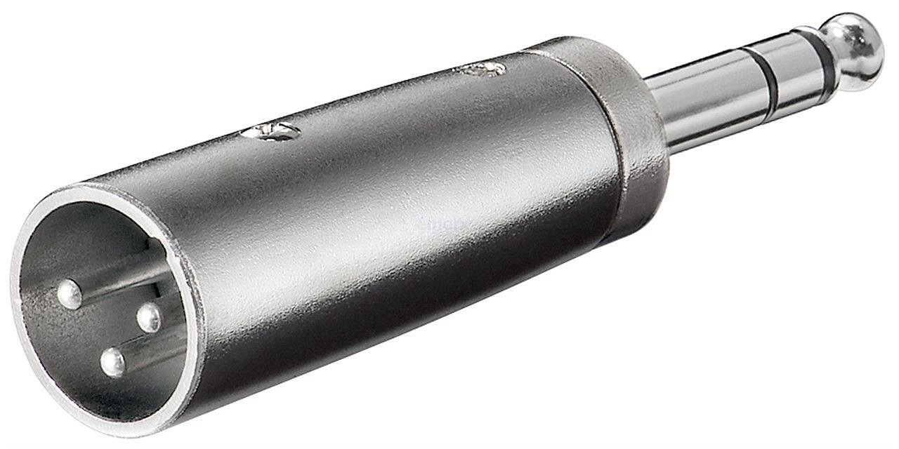 Redukce XLR 3PIN vidlice / 6,3mm vidlice - CAA04, kovové provedení (GB 27515)