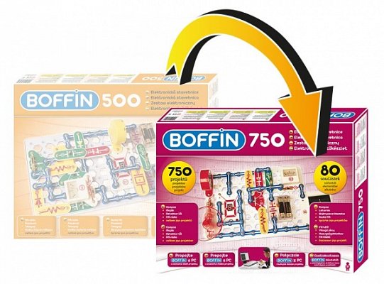 Elektronická stavebnice Rozšíření Boffin 500 na Boffin 750