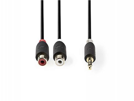 Kabel 1x JACK 3.5 mm konektor - 2x CINCH zdířka 0.2m NEDIS