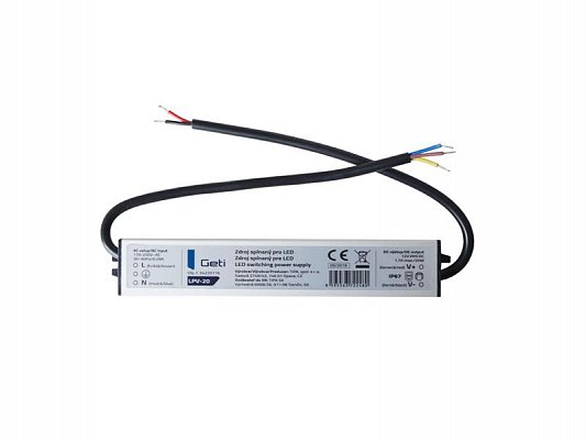 Zdroj spínaný pro LED 12V/ 20W Geti LPV-20