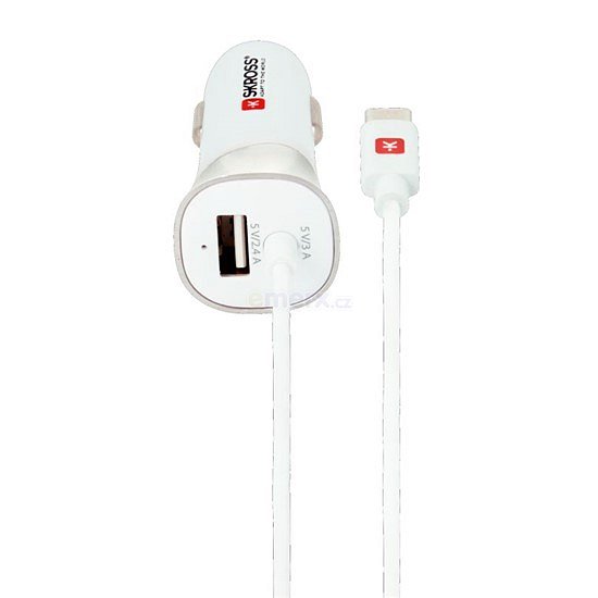 Napájecí 12V/24V autoadaptér, 1 x USB-A, 1 x USB-C kabel, 5V/2400mA, 5V/3000mA (DC29C)
