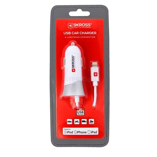 Nabíječka do auta SKROSS USB Car Charger & Lightning Connector 3400mA DC29A (DC29A)