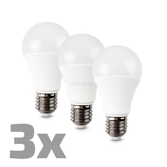 LED žárovka pack E27 10W 3000K teplá bílá kulatá WZ529-3 (WZ529-3)