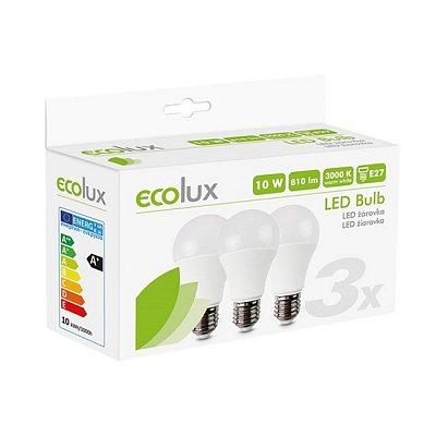 LED žárovka pack E27 10W 3000K teplá bílá kulatá WZ529-3 (WZ529-3)