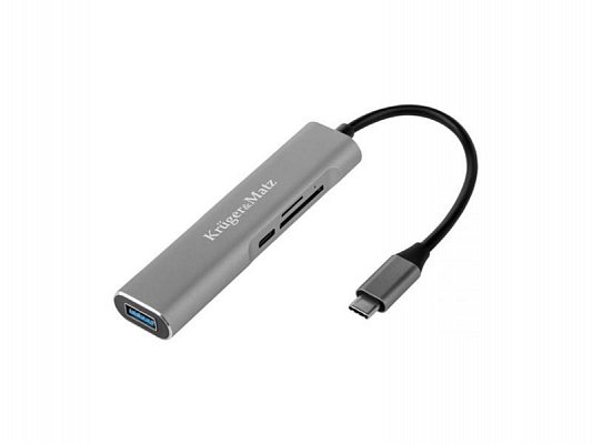 Adaptér KRUGER & MATZ (HUB) USB C na port HDMI / USB3.0 / SD / MicroSD
