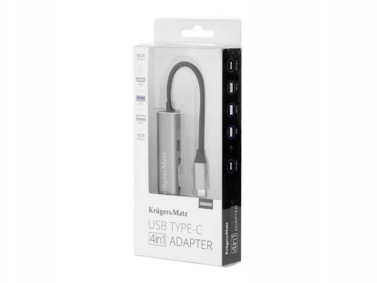 Adaptér KRUGER & MATZ (HUB) USB C na port HDMI / USB3.0 / USB2.0 / C